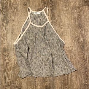 Zara knit striped halter tank top
